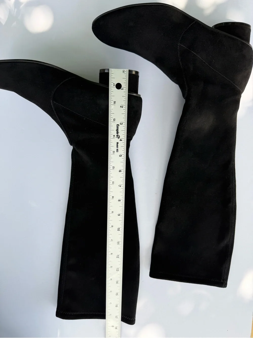 Stuart Weitzman Black Stretch Over-the-Knee Suede Boots